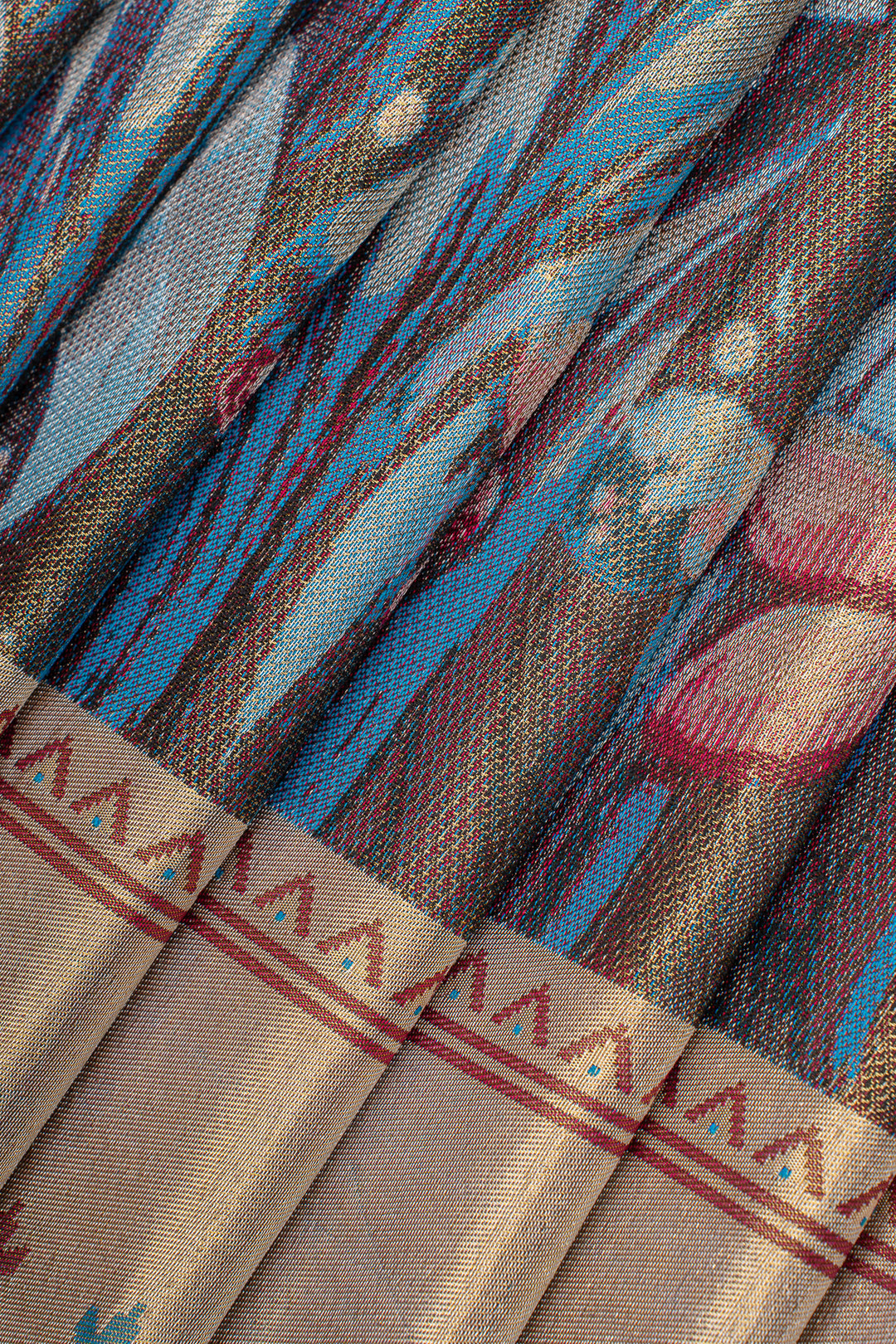 Blue tissue pure designer kanchipuram silk saree