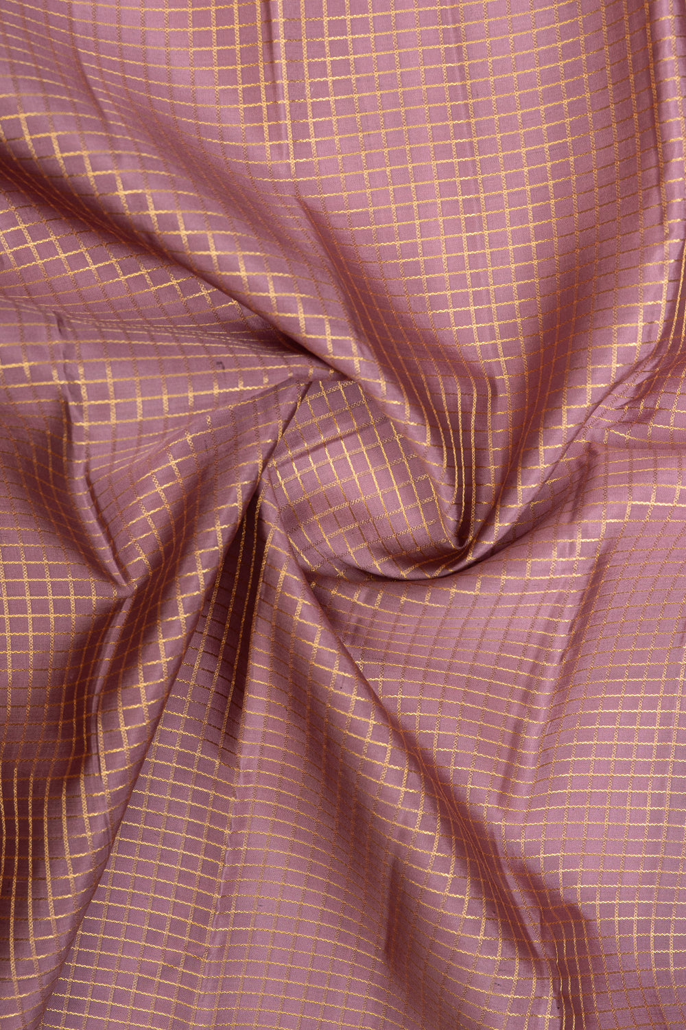 Mauve zari checks pure kanchipuram silk saree