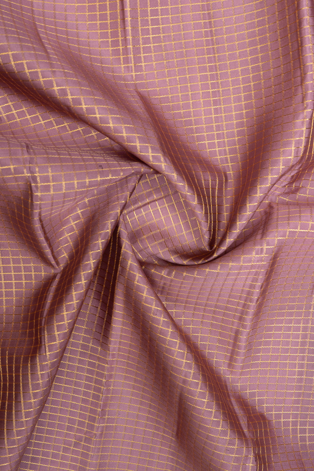 Mauve zari checks pure kanchipuram silk saree
