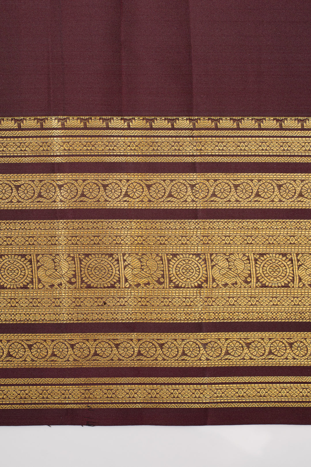 Mauve zari checks pure kanchipuram silk saree