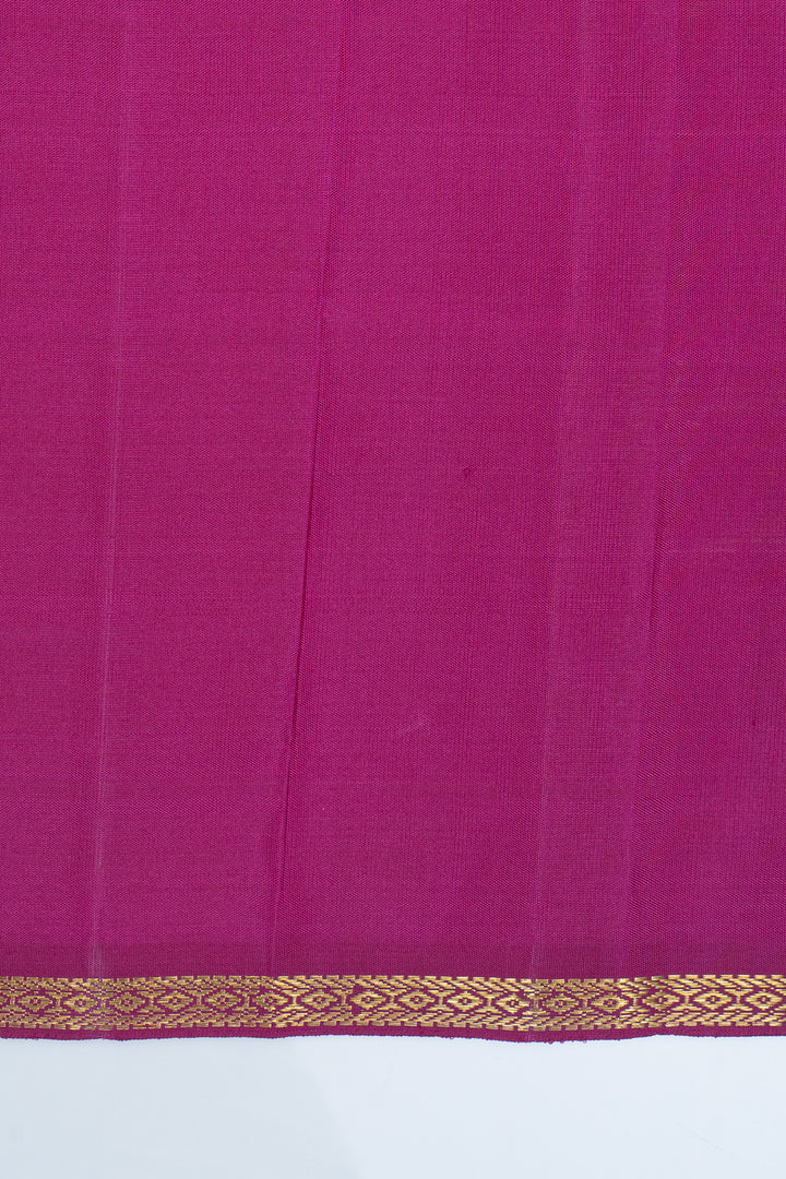 Reddish pink rising 8kol pure kanchipuram silk saree