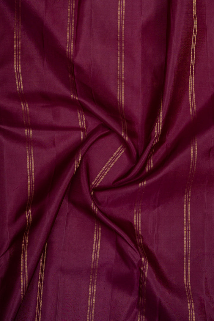 Purple rettai pettu pure soft silk saree