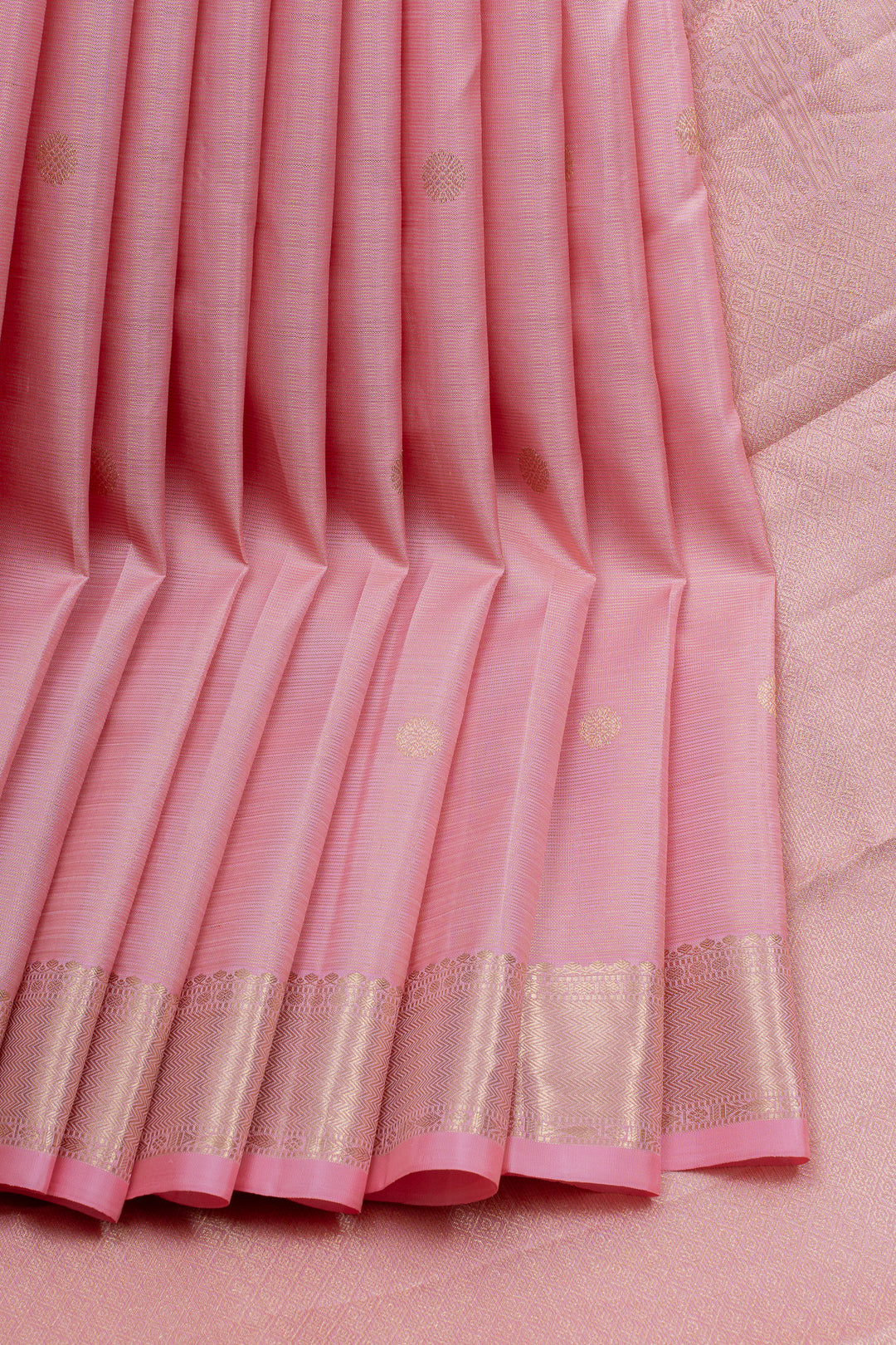 Pastel pink Vairaoosi  pure kanchipuram silk saree