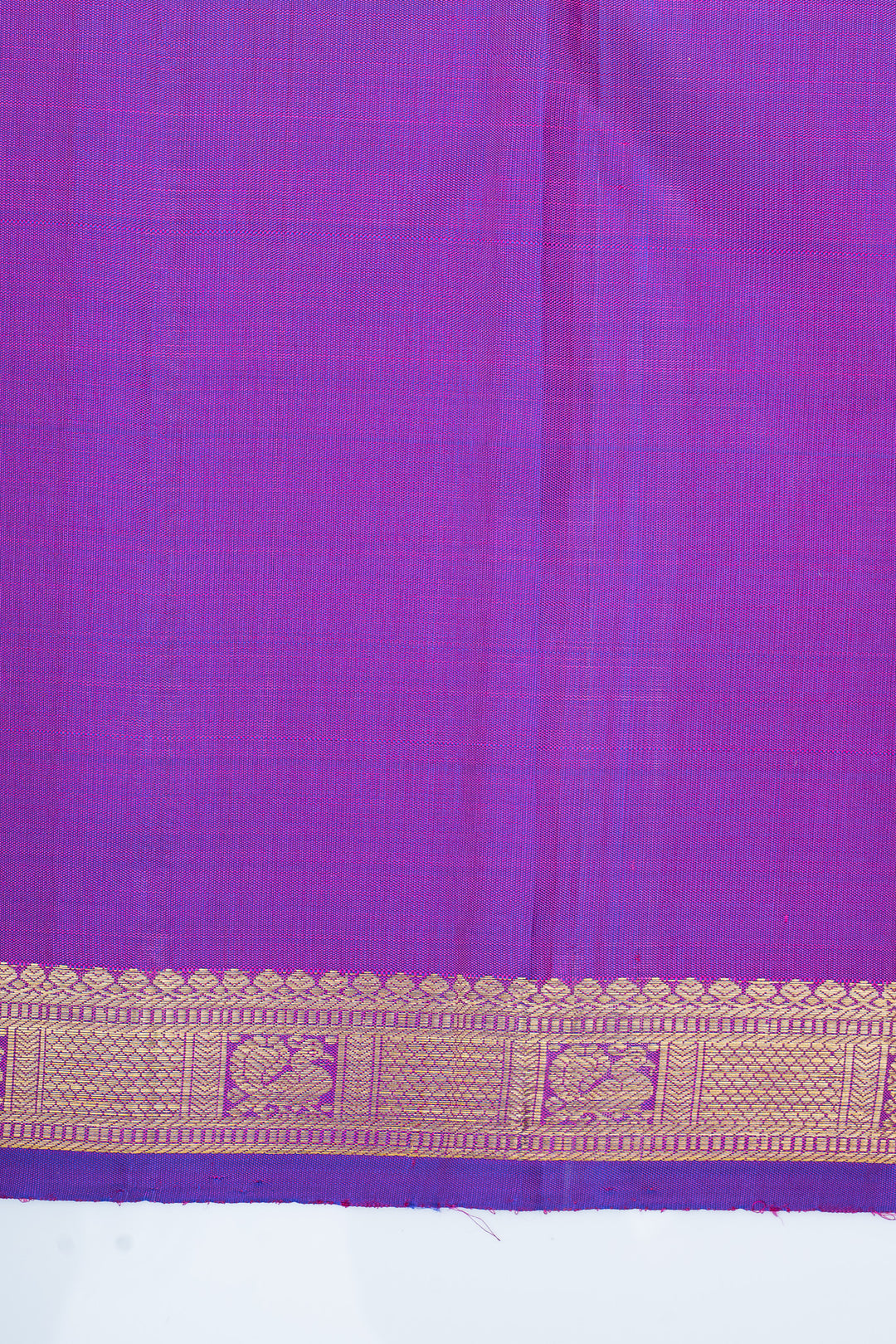 Purple minakari thilakam brocade  pure kanchipuram silk saree