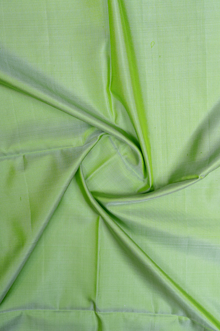 Green and pink pure soft silk saree