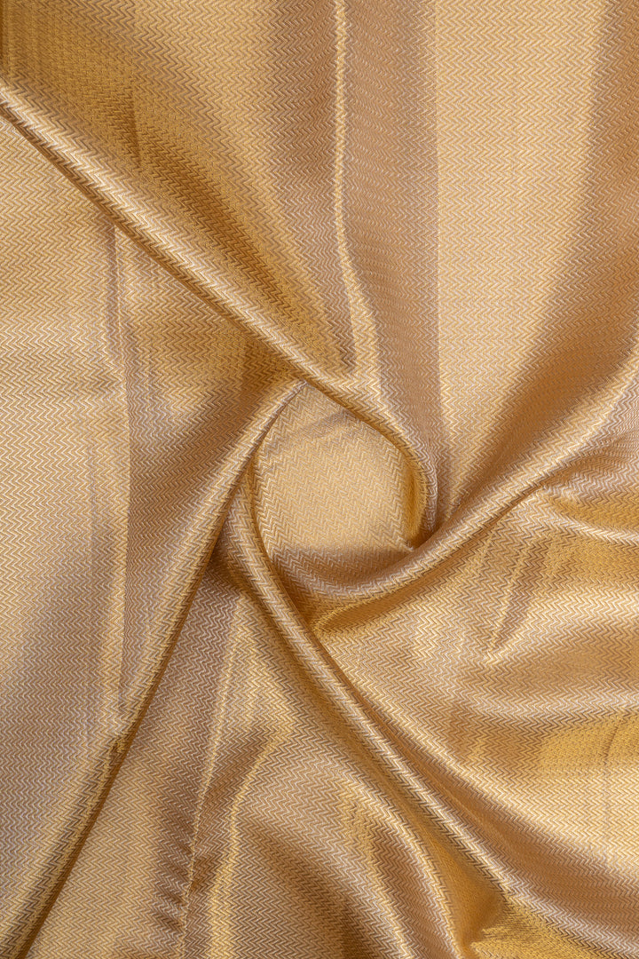 Gold floral brocade pure kanchipuram silk saree