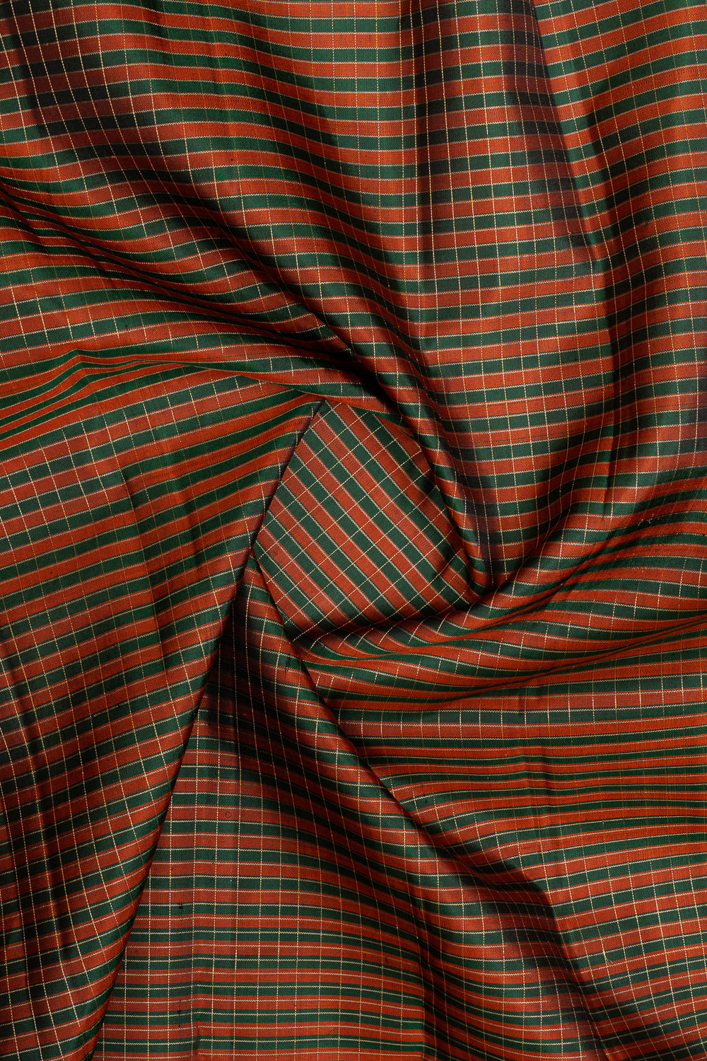Maroon vintage checks pure kanchipuram silk saree
