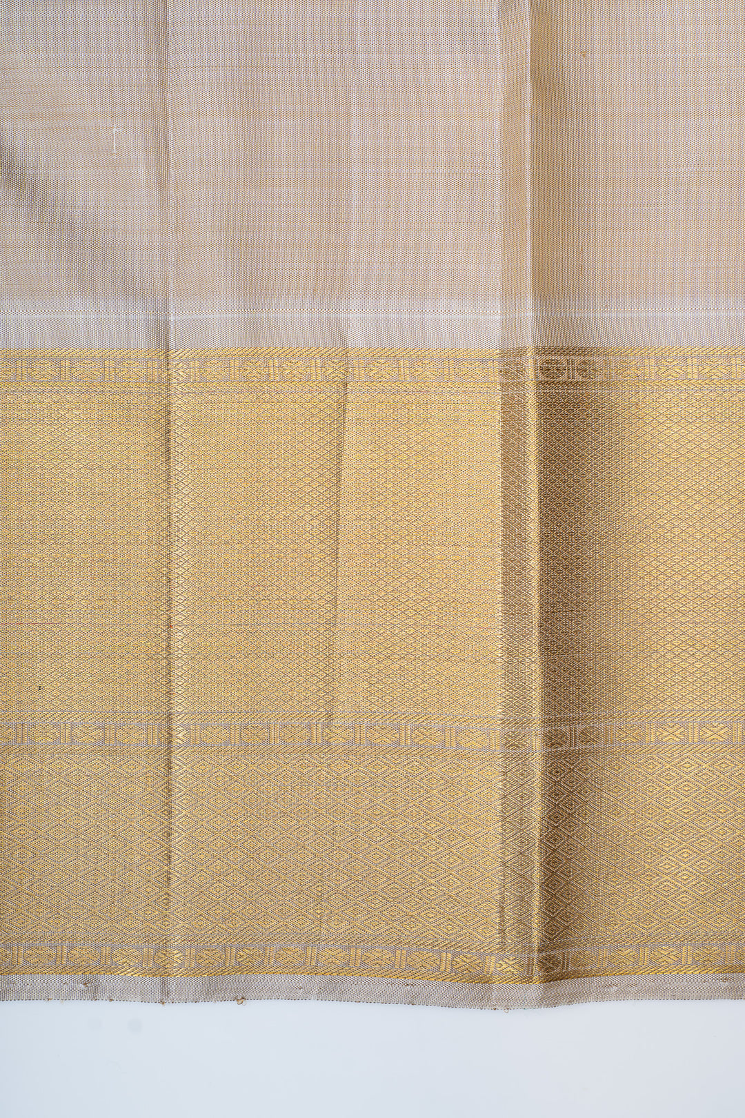 Green and ivory iruthalaipakshi brocade pure Kanchipuram silk saree