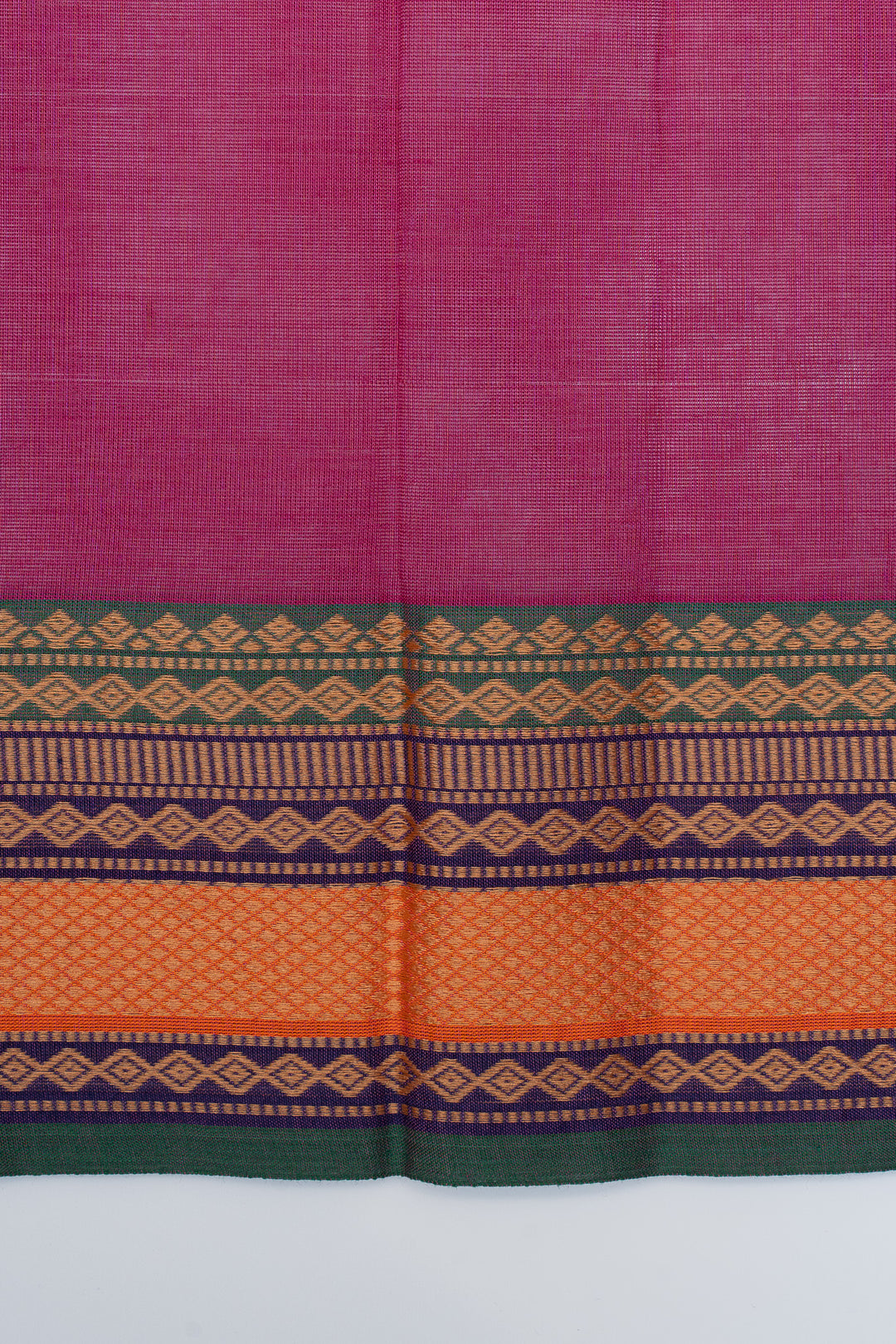 Pink traditional pure cotton silk saree