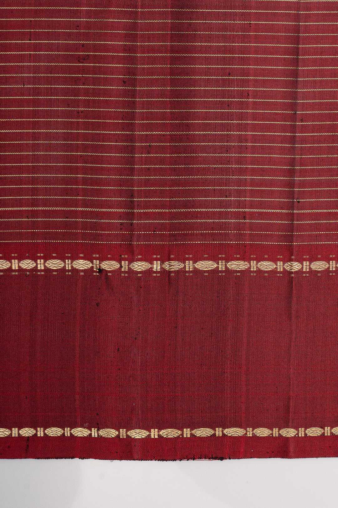 Maroon vintage checks pure kanchipuram silk saree