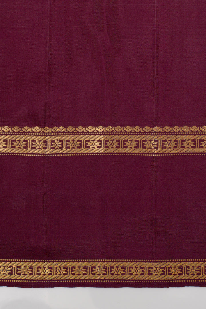 Purple rettai pettu pure soft silk saree