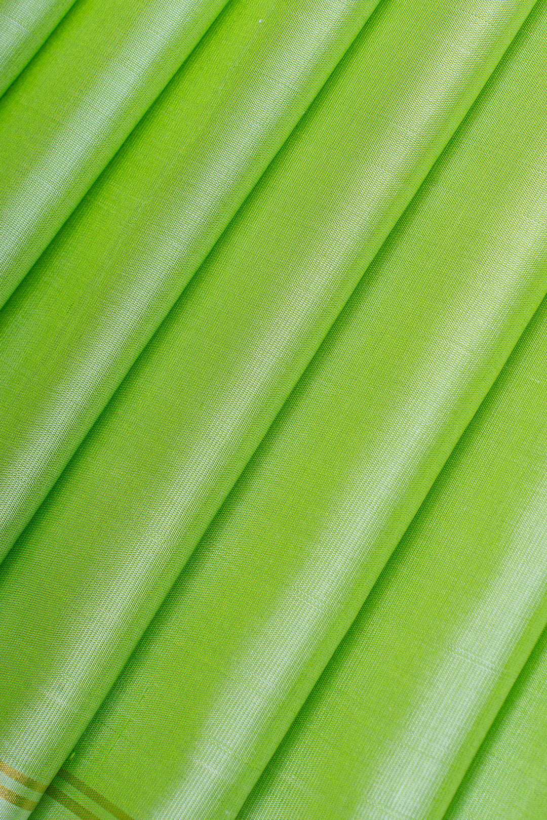 Green and pink pure soft silk saree