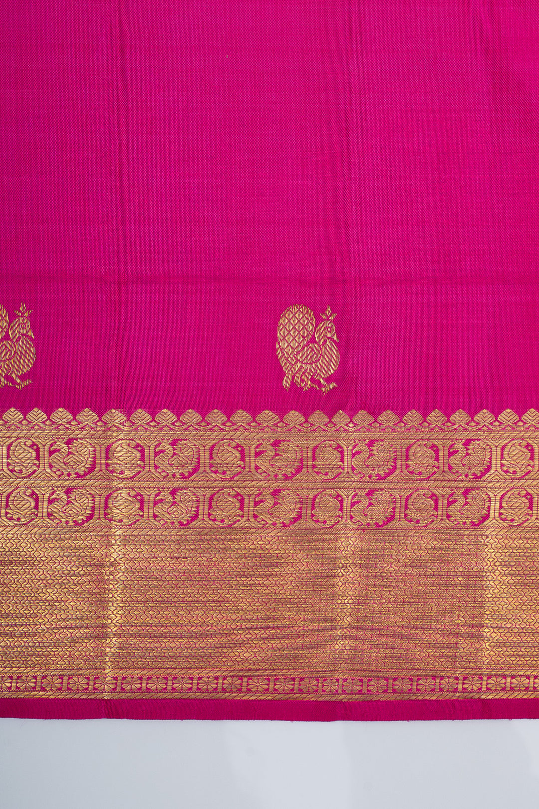 Pink brocade beetu border pure kanchipuram silk saree