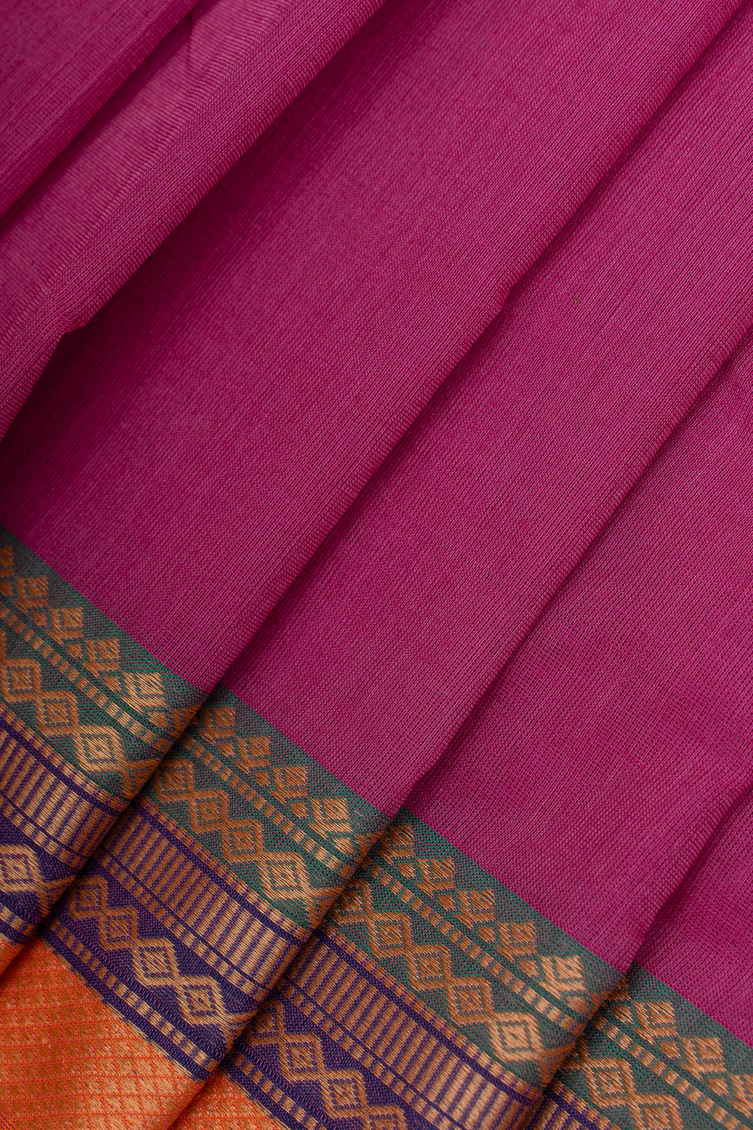 Pink traditional pure cotton silk saree