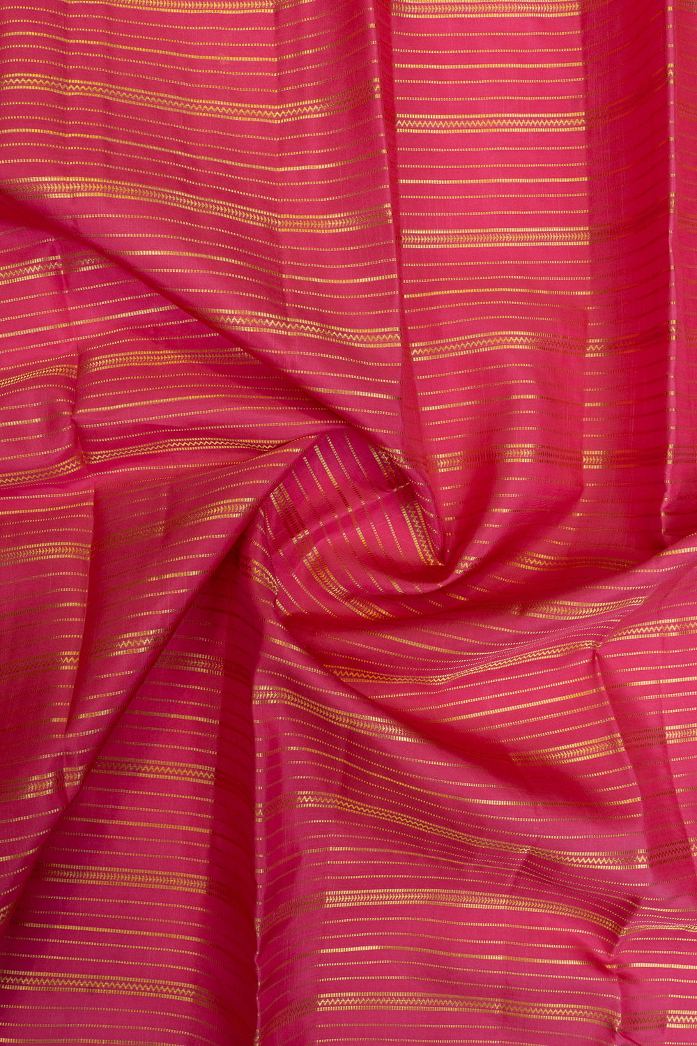 Pink stripes pure kanchipuram silk saree