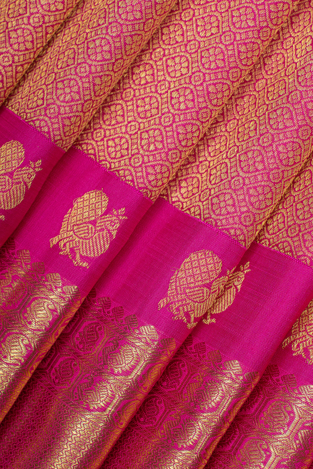 Pink brocade beetu border pure kanchipuram silk saree