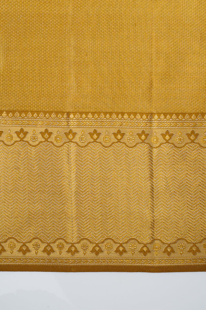 Gold minakari tissue pure kanchipuram silk saree