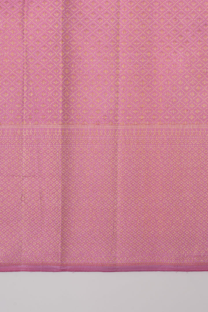 Baby pink paisley vanasingaram brocade pure kanchipuram silk saree