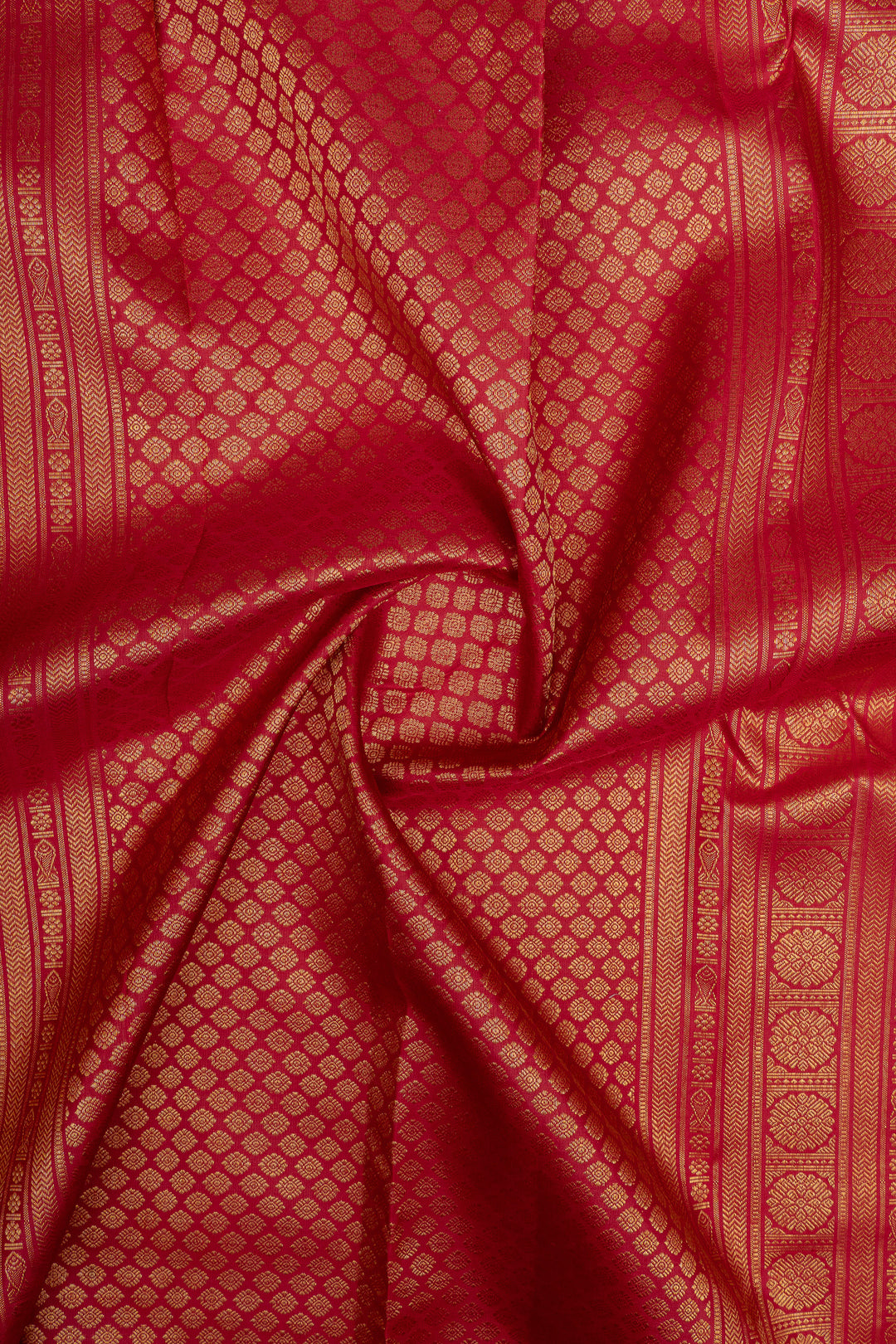 Red brocade pure kanchipuram silk saree