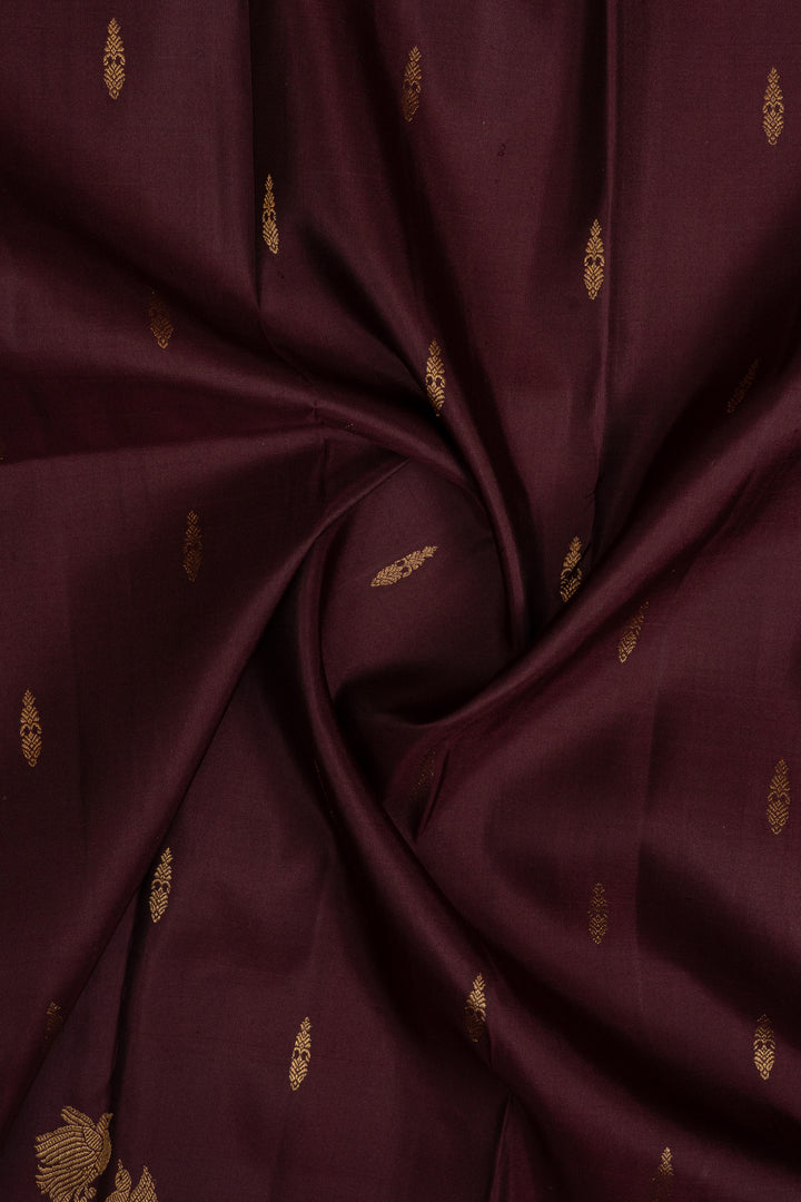 Dark Purple rettai pettu pure kanchipuram silk saree