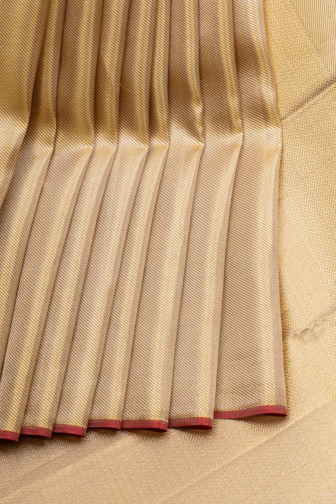 Gold floral brocade pure kanchipuram silk saree