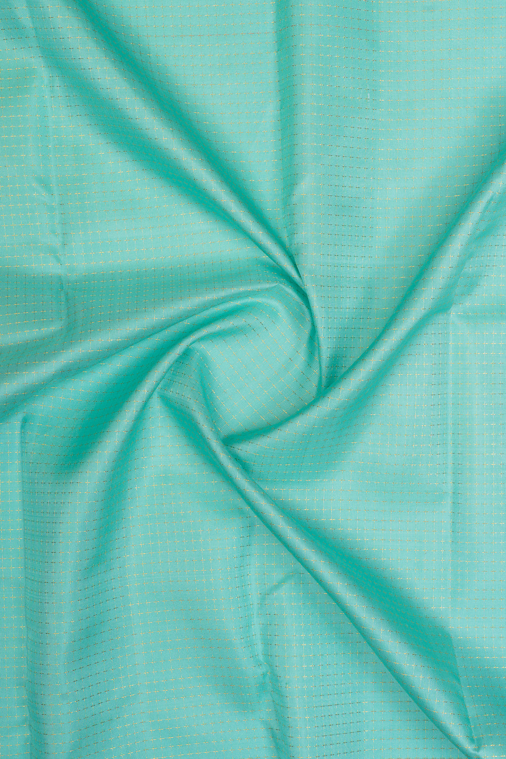 Teal Blue stripes pure kanchipuram silk saree