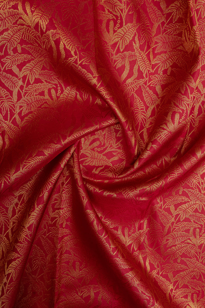 Red brocade pure kanchipuram silk saree