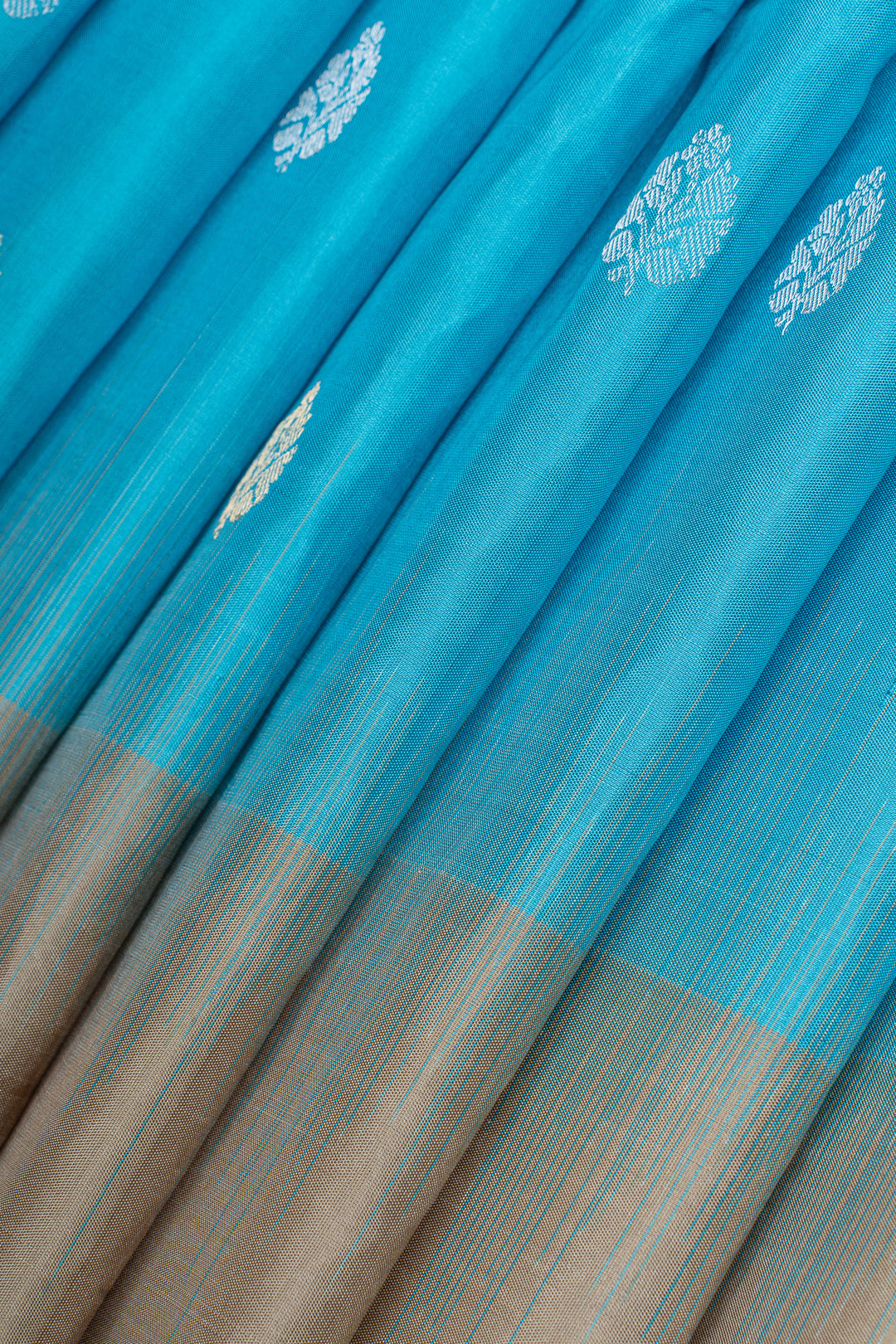 Anandha blue traditional pure soft silk saree