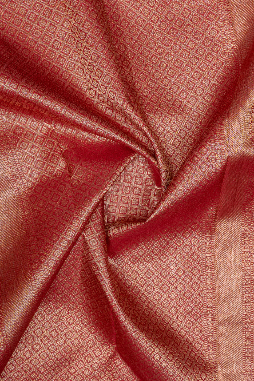 Red traditional pure kanchipuram silk saree
