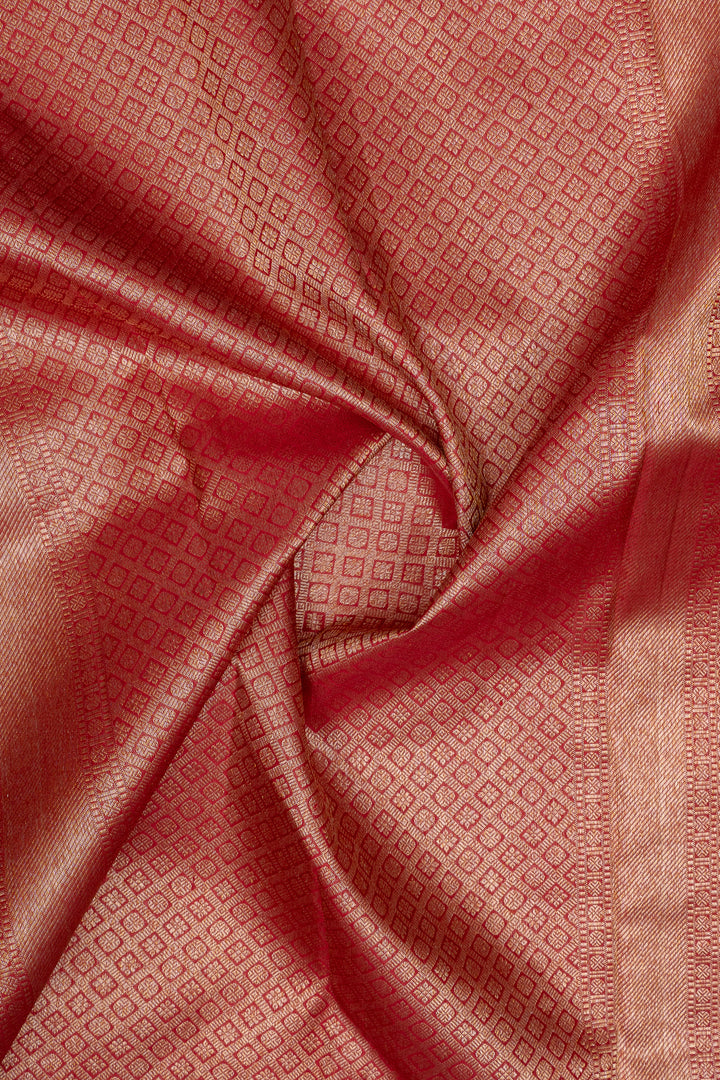 Red traditional pure kanchipuram silk saree