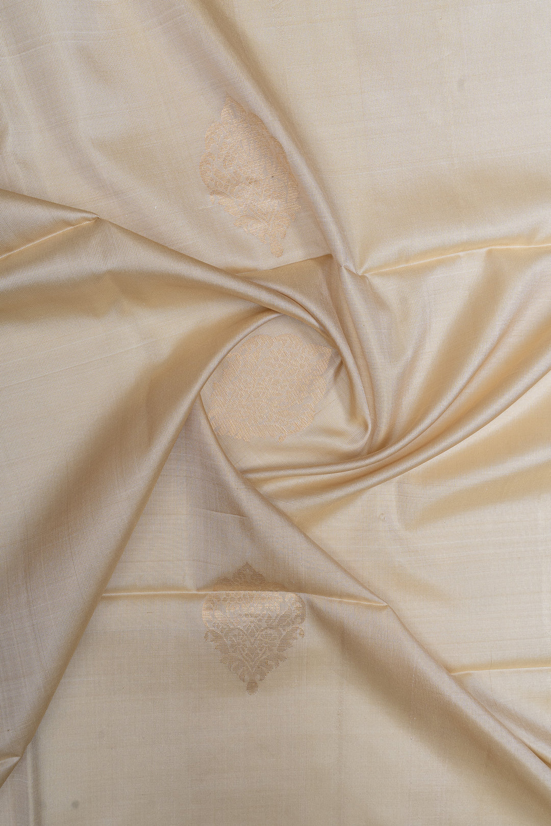 Beige traditional pure soft silk saree