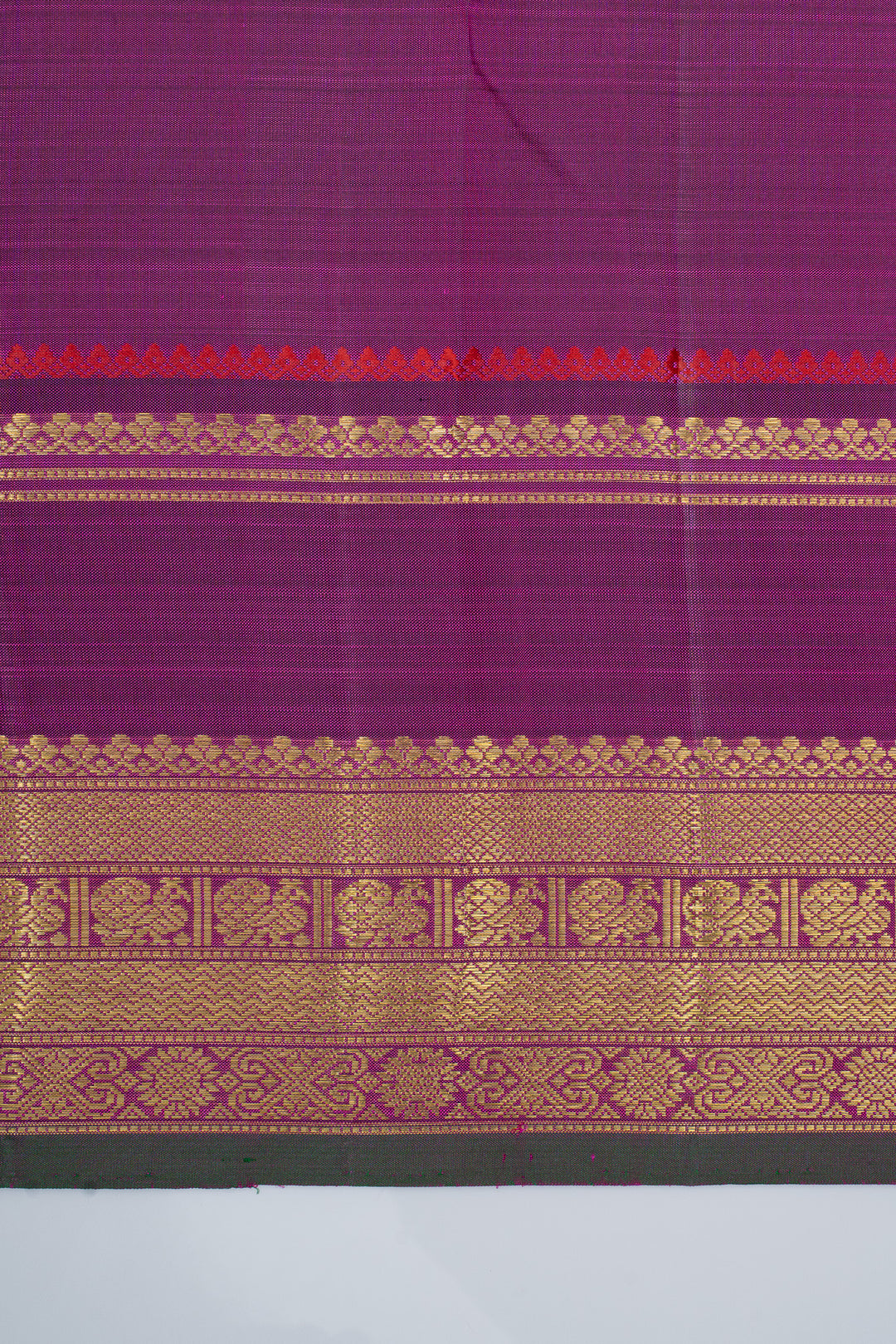 Magenta and purple traditional  pure kanchipuram silk saree