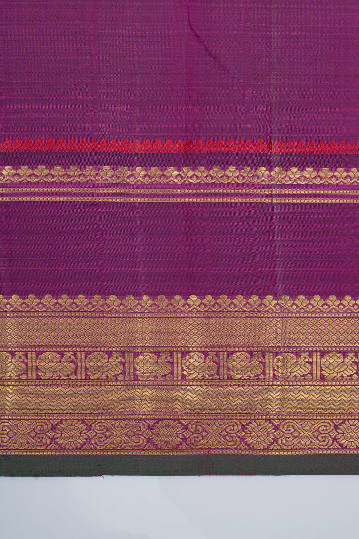 Magenta and purple traditional  pure kanchipuram silk saree
