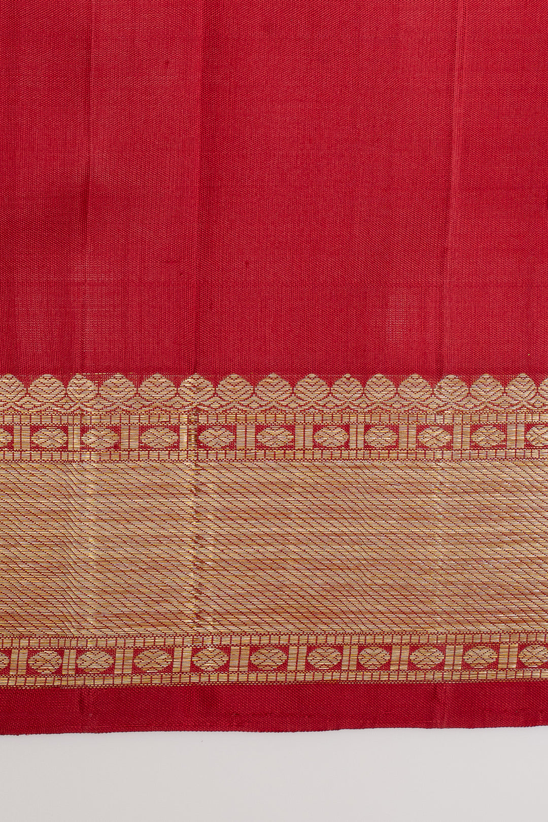 Red traditional pure kanchipuram silk saree
