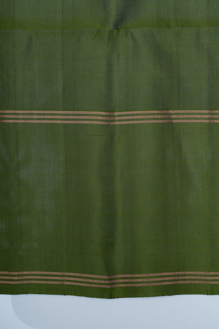 Peacock blue and green pure soft silk saree
