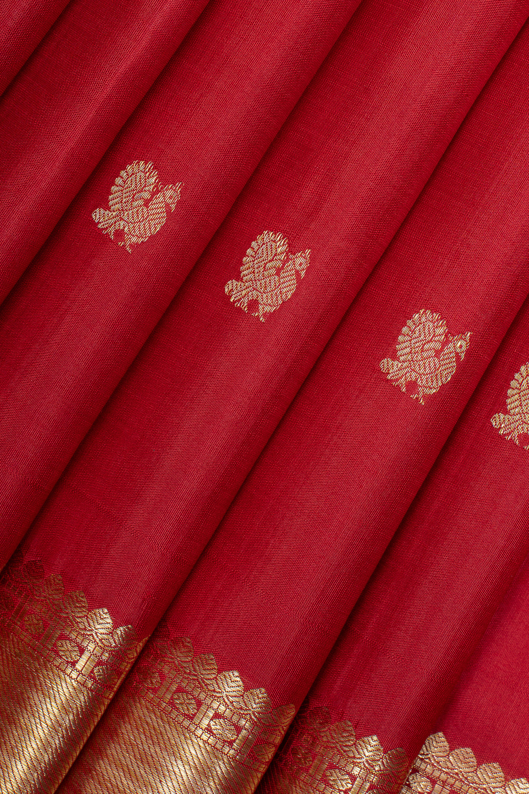 Red traditional pure kanchipuram silk saree