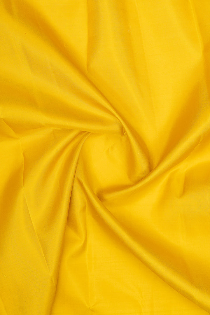 Yellow and teal  traditional pure kanchipuram silk saree
