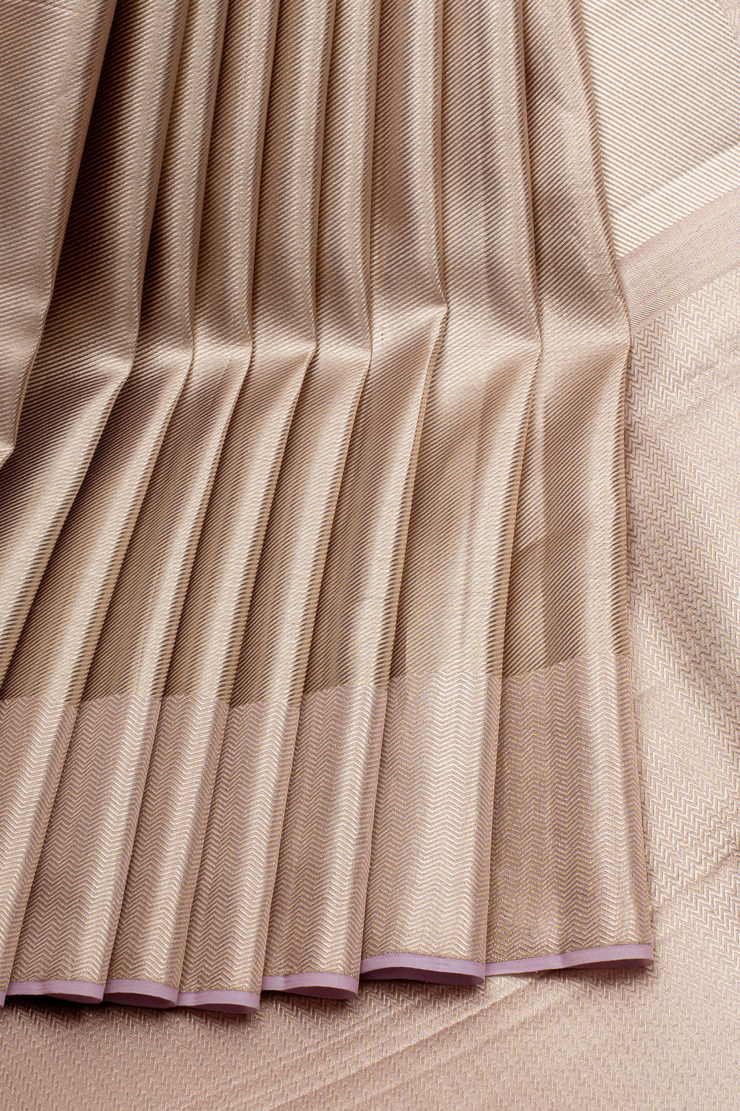 Silver and Lilac brocade pure kanchipuram silk saree