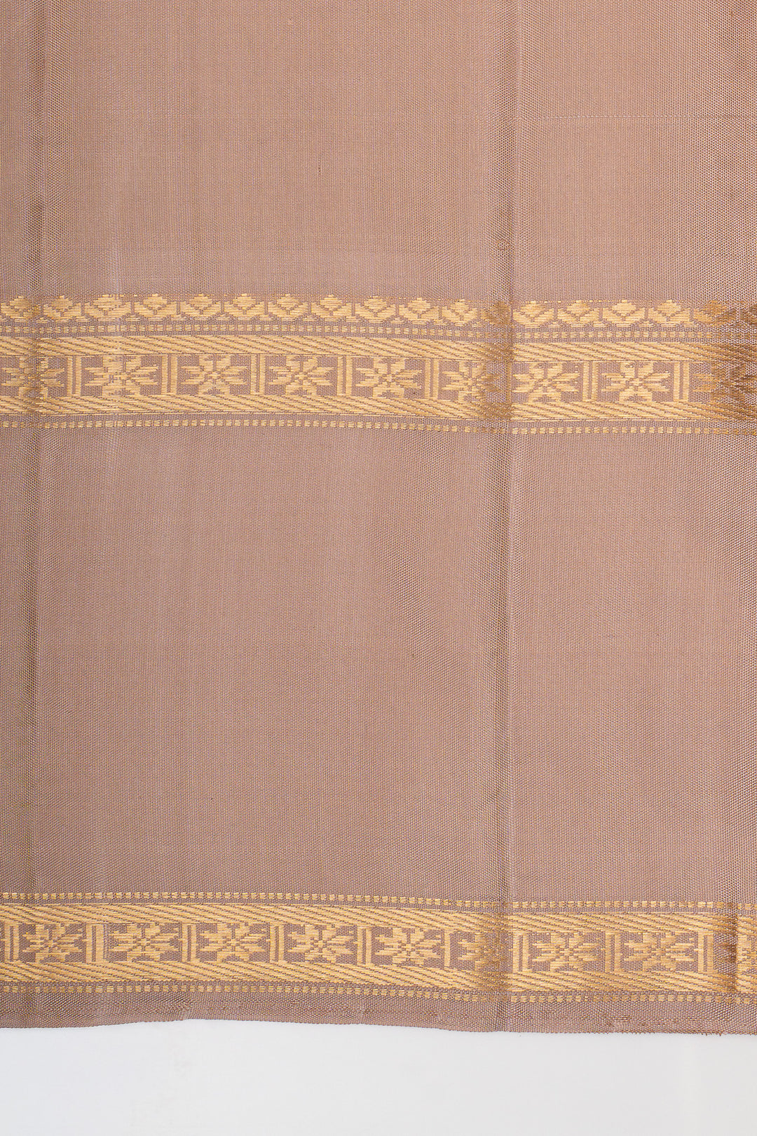 Grey and beige traditional pure soft silk saree