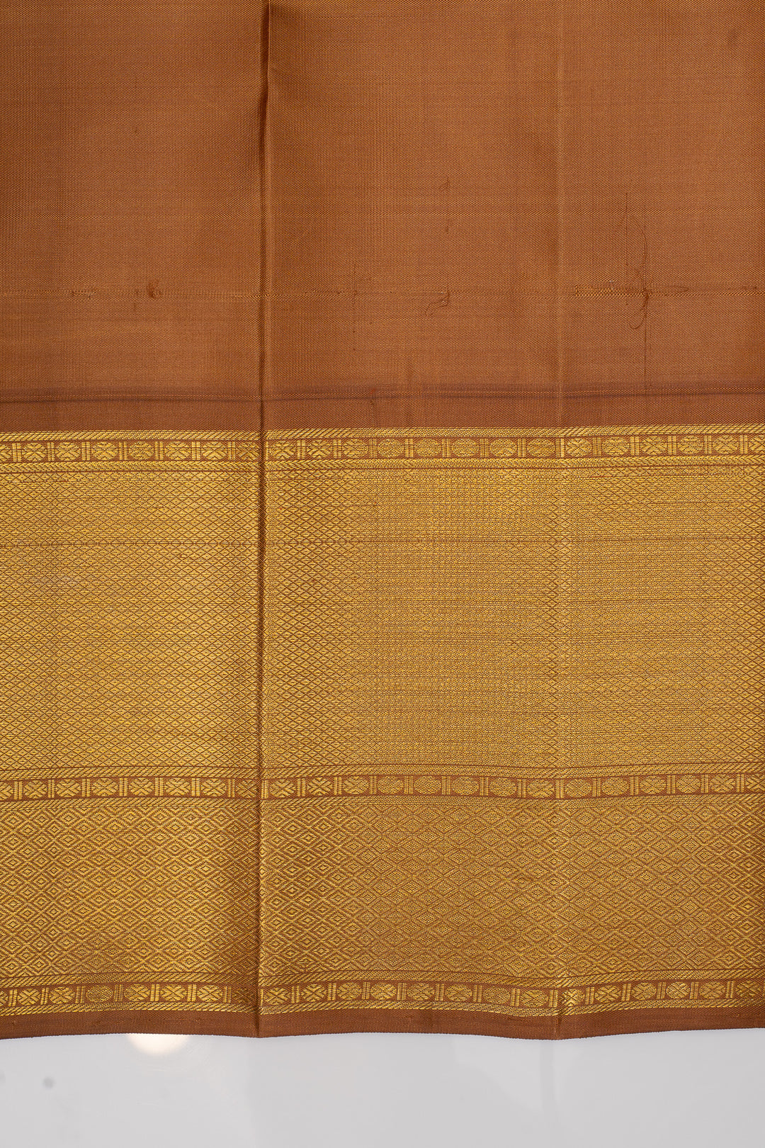 Champagne gold iruthalaipakshi brocade pure kanchipuram silk saree