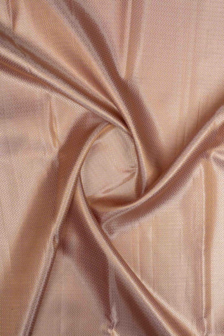 Gold and lilac brocade pure kanchipuram silk saree