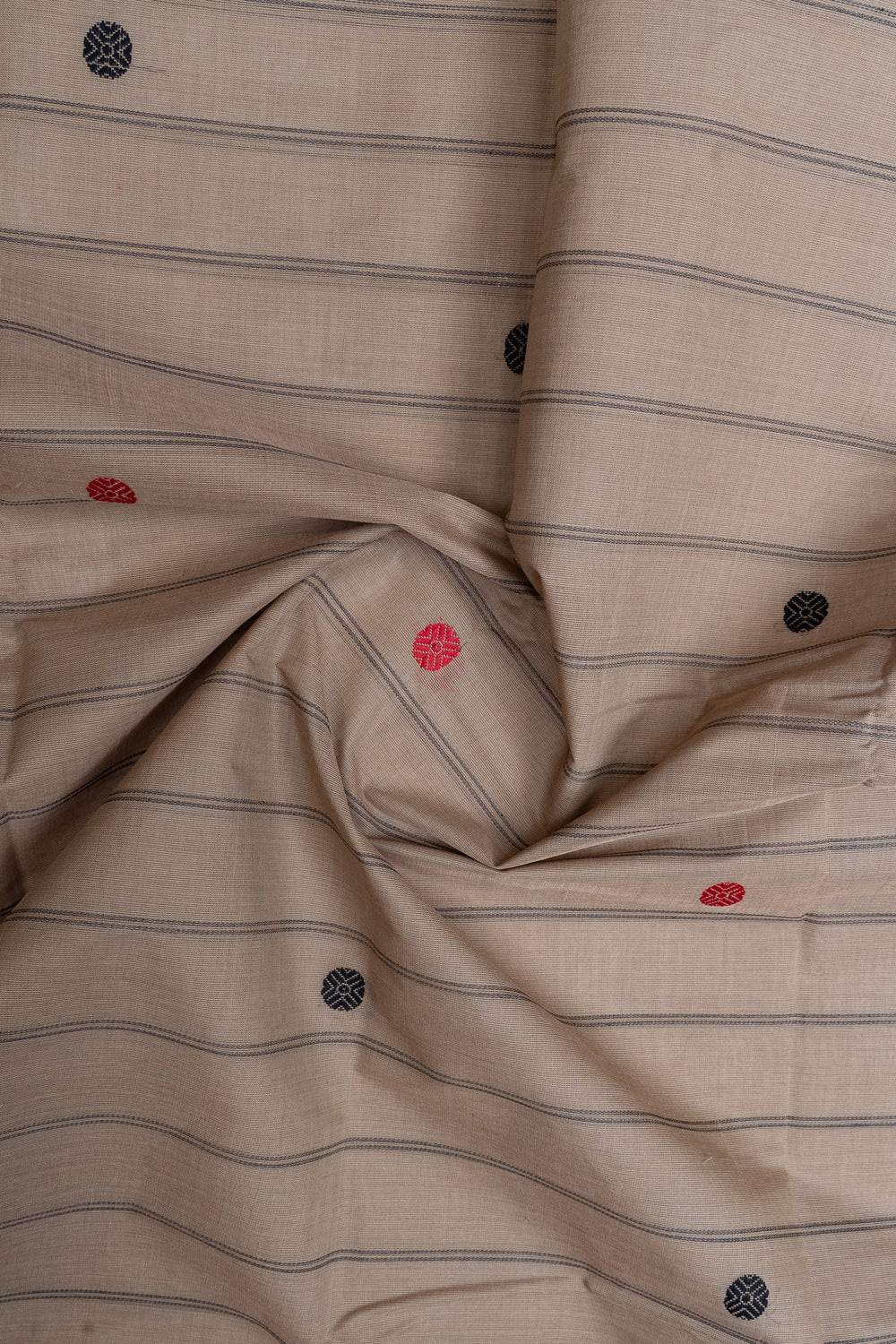 Grey pure cotton silk saree