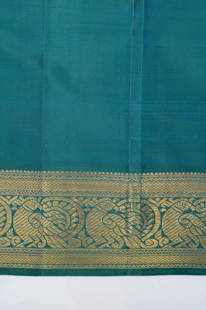 Pastel Green Muthu Zari checks pure kanchipuram silk saree