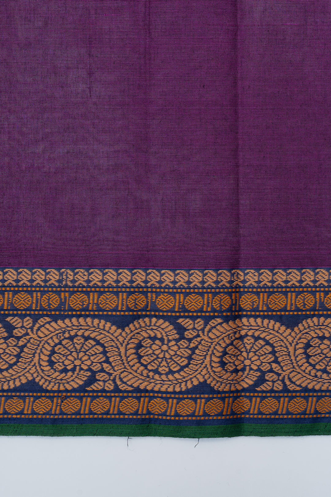 Purple traditional pure cotton silk saree