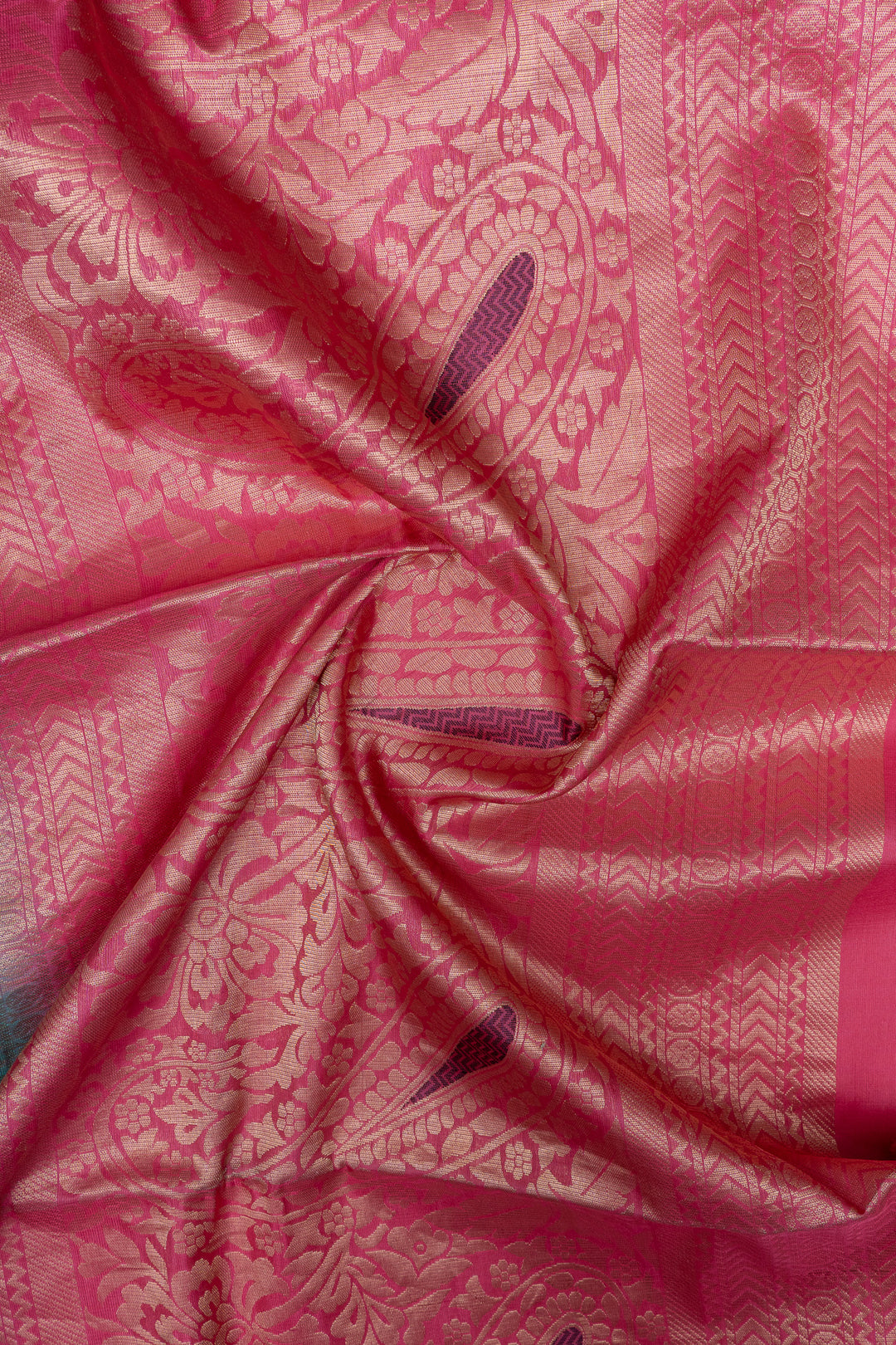 Teal Blue pure soft silk saree