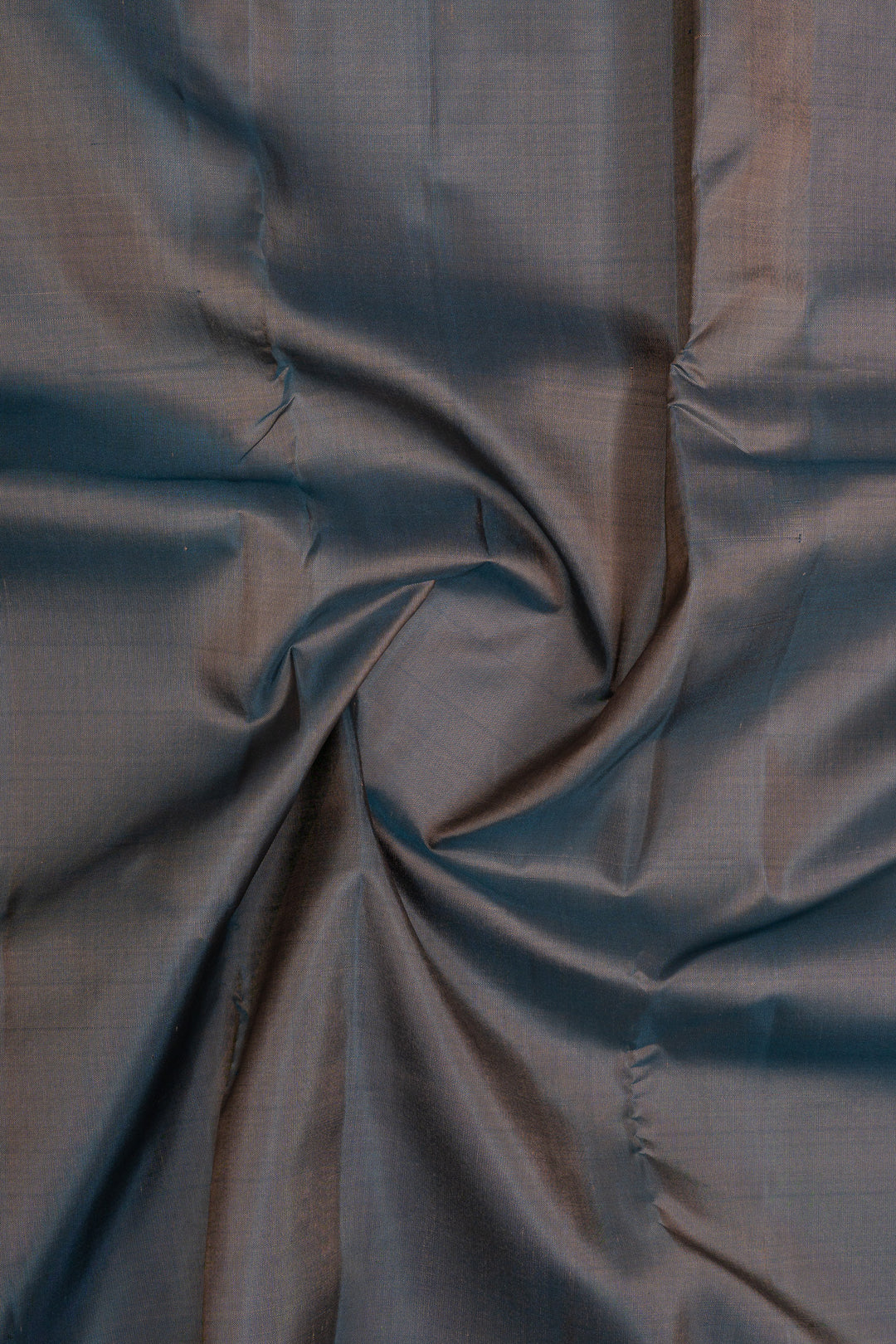 Bluish grey and beige rettai pettu pure soft silk saree