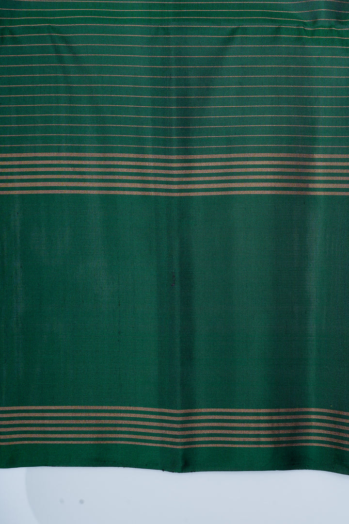 Green zari checks pure soft silk saree