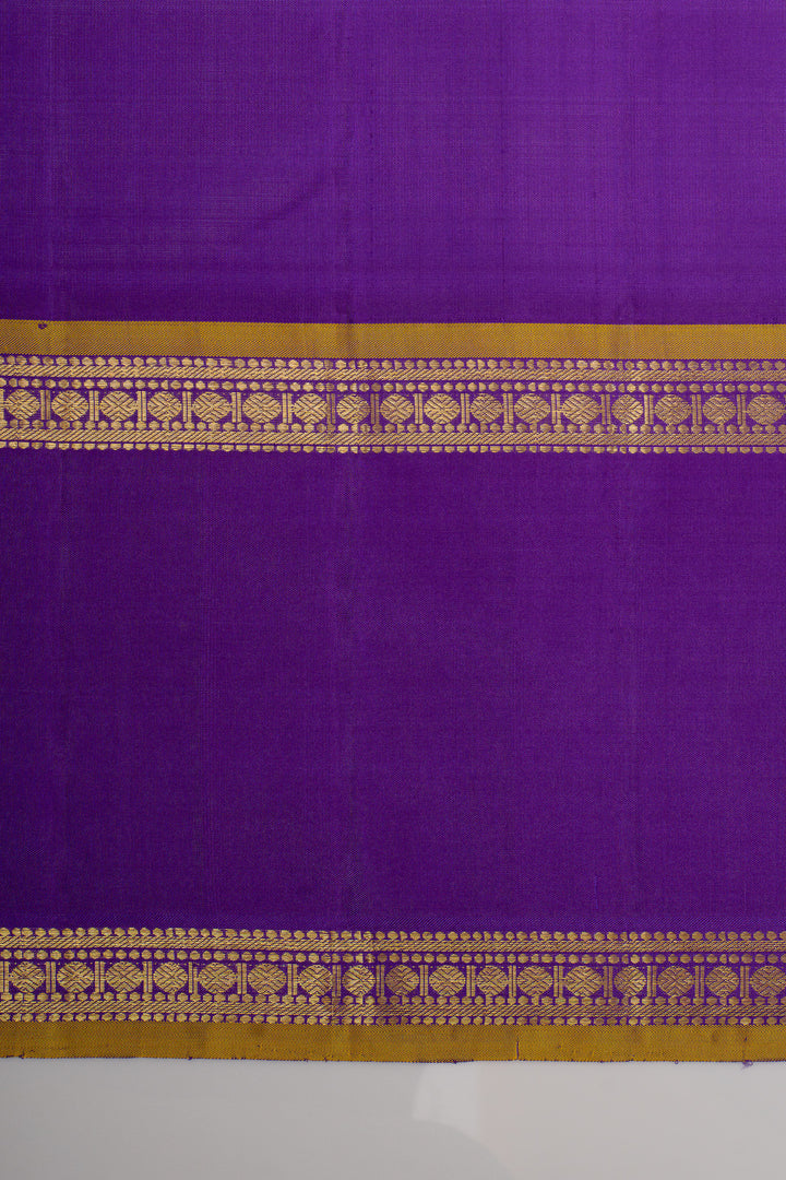 Pastel green stripes pure kanchipuram silk saree