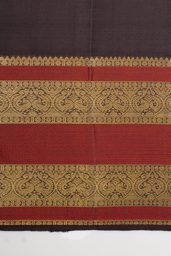 Mehandi green traditional pure kanchipuram silk saree
