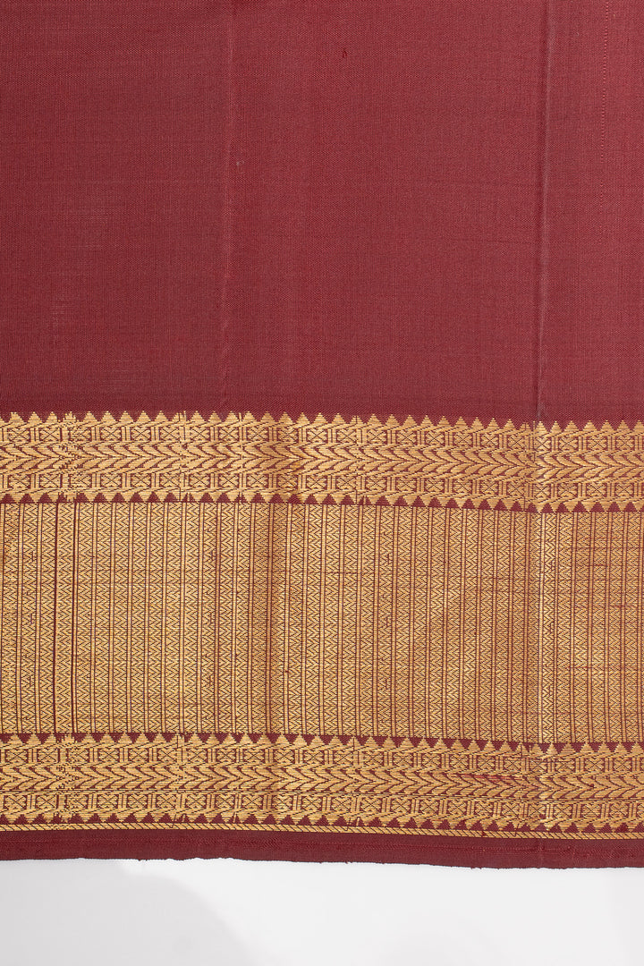 Maroon traditional pure kanchipuram silk saree